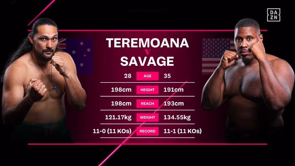 Teremoana Teremoana vs DeAndre Savage – Aug 12, 2026