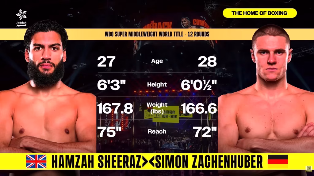 Hamzah Sheeraz vs Simon Zachenhuber – Jul 25, 2026
