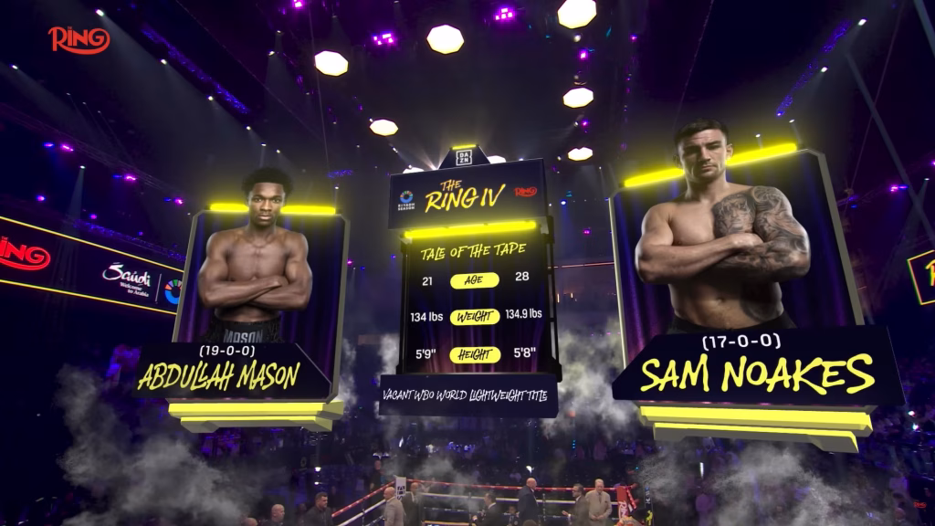 Abdullah Mason vs Sam Noakes – Nov 22, 2025