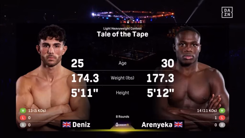 Billy Deniz vs Ezra Arenyeka – Nov 1, 2025