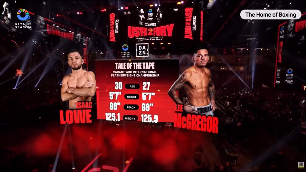 Lee McGregor vs Isaac Lowe – Dec 21, 2024