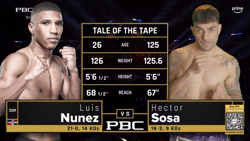 Luis Nunez vs Hector Sosa – Dec 6, 2025