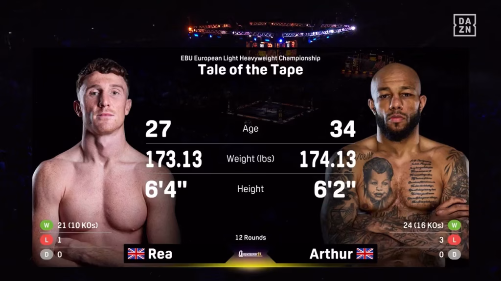 Lyndon Arthur vs Bradley Rea – Nov 1, 2025
